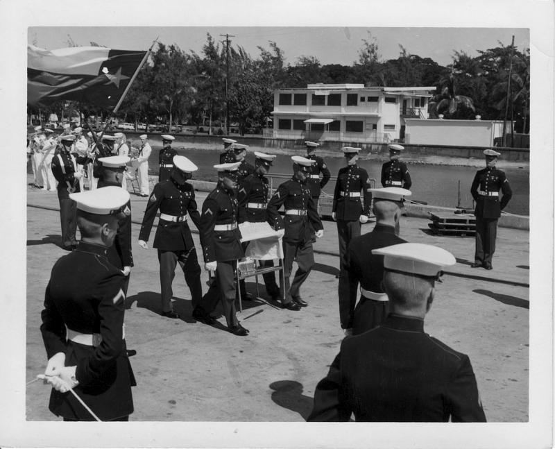 11.jpg - Marine Detachment USS Galveston celebrates the Corps birthday on Nov 10, 1963 at Subic Bay
