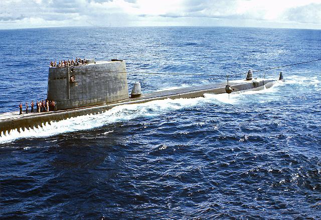 S19651114002.JPG - USS SALMON (SS-573)ALONGSIDE FOR MAIL CALL-14 NOV 1965
